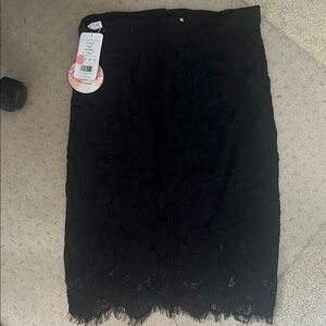 Elegant Black Lace Skirt